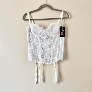 NWT White Lace Bustier Corset